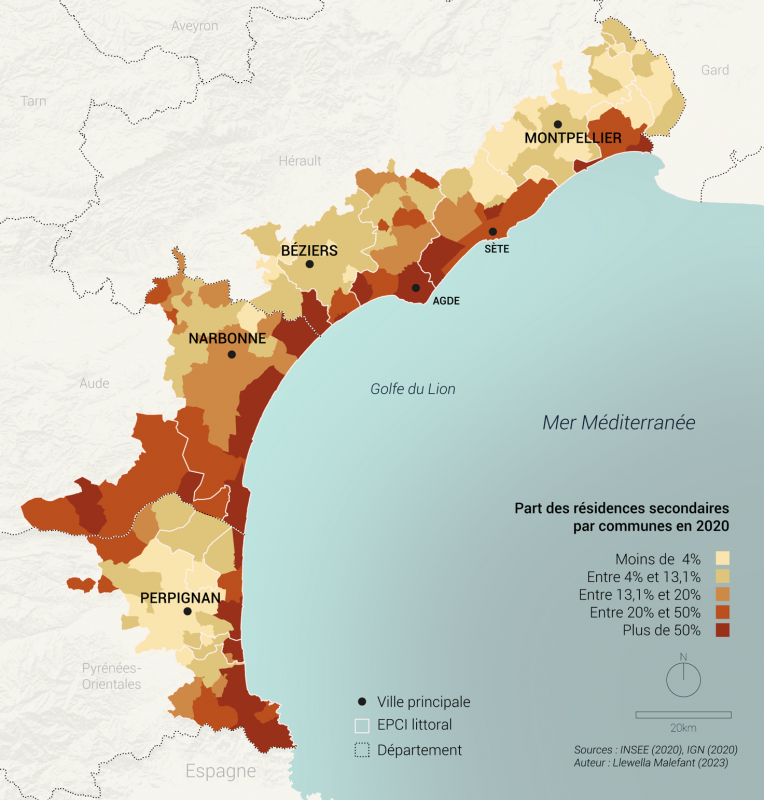 Figure 4. Part des résidences secondaires dans le parc de logements